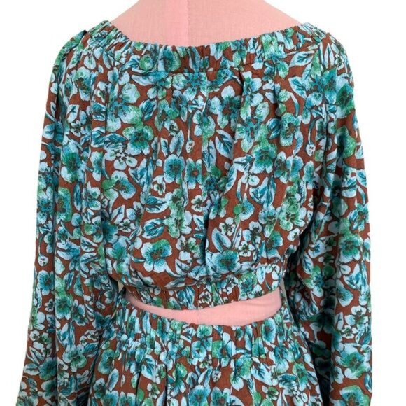 Free People Jael Printed Mini Dress In Ginger Snap Size Small NWT - Picture 9 of 12